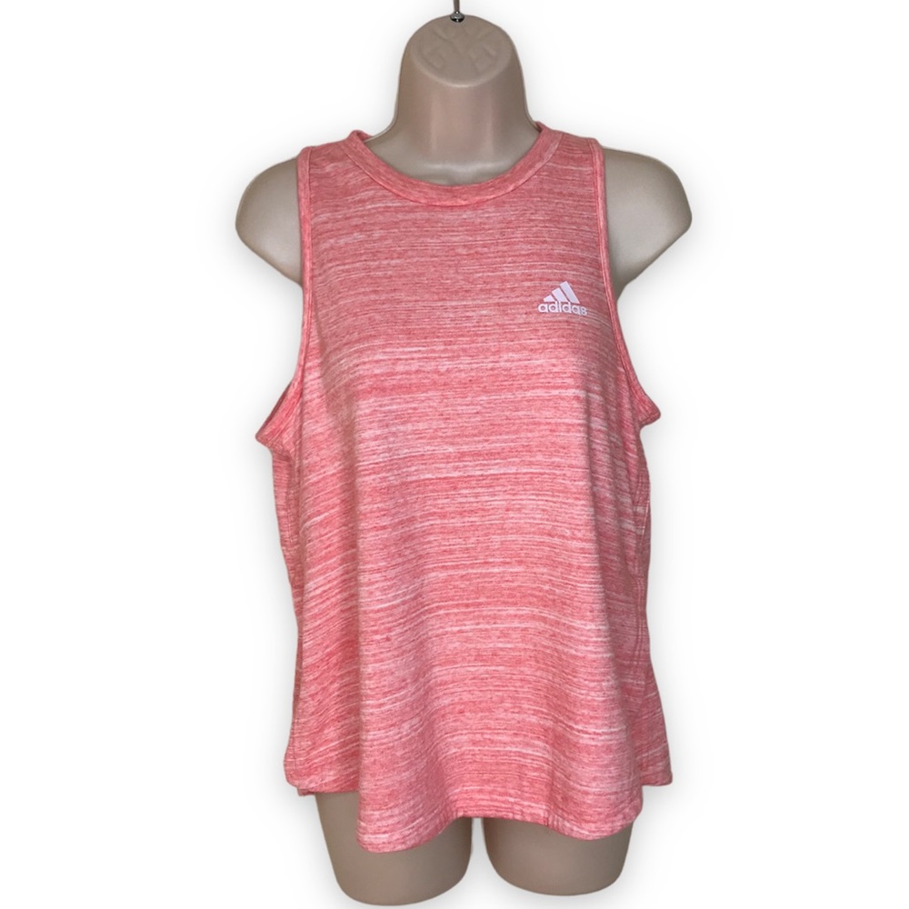 NWOT Adidas Sport 2 Street Summer Tank French Terry Heather Prism Pink Large